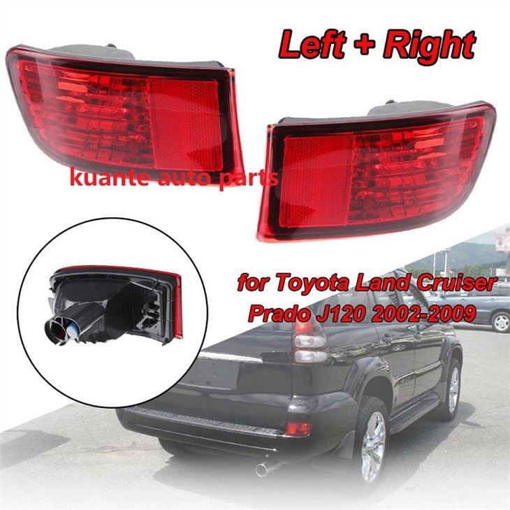 Luzes de nevoeiro traseiras vermelhas para Toyota Landcruiser FZJ120 81581-60100,8158160100